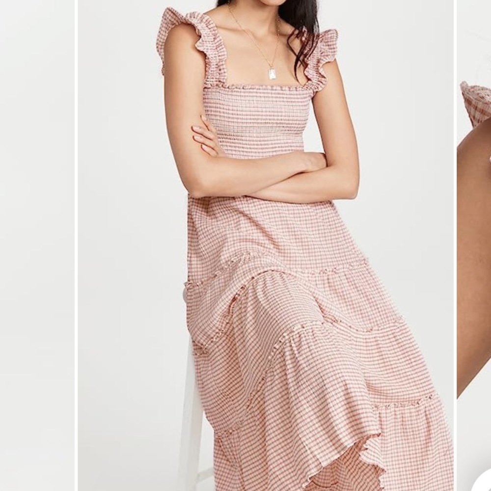 O.P.T. Pink plaid gingham dress